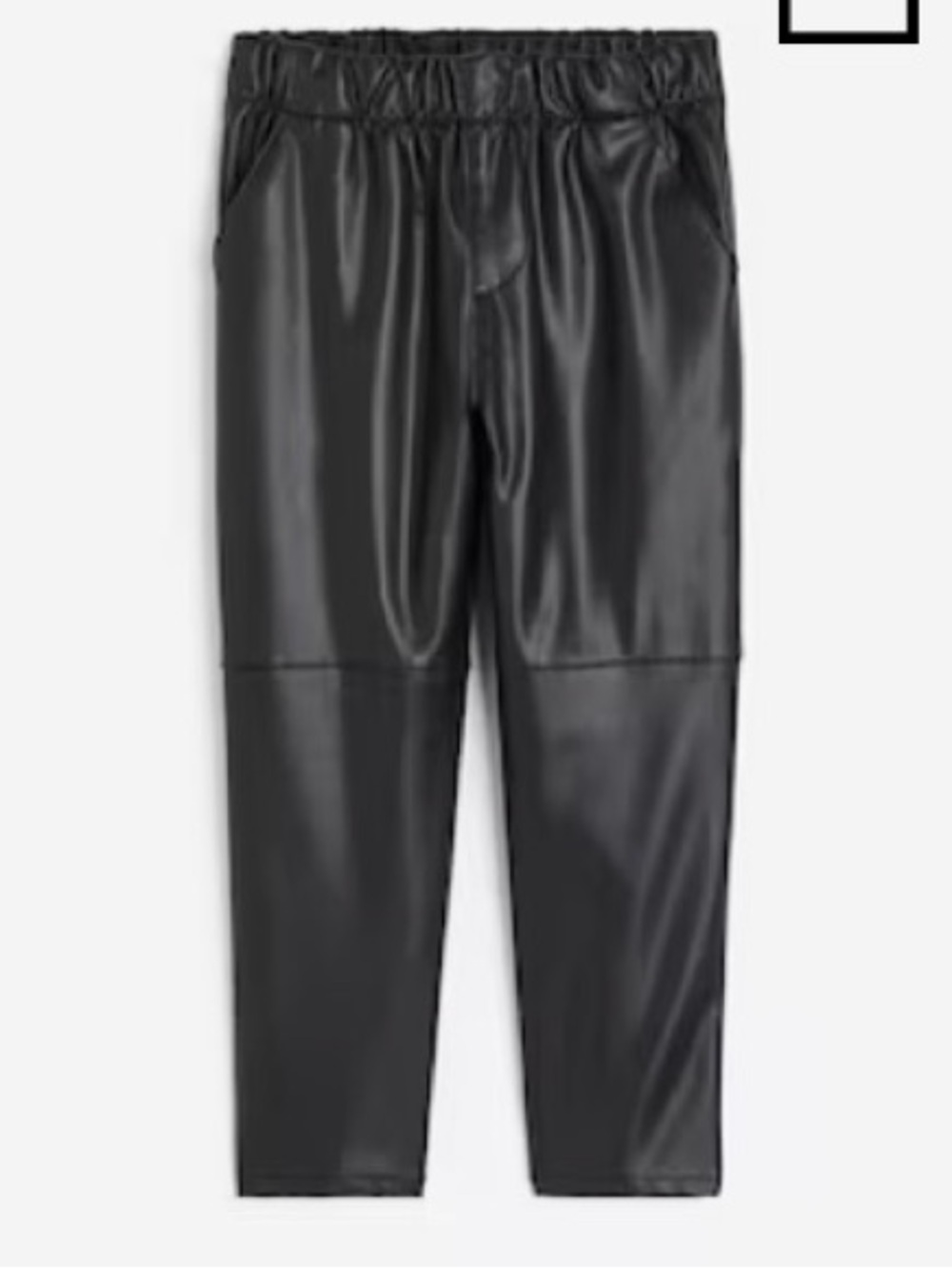 H&M Coated Pants in Black - Youth Size 8